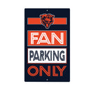 Chicago Bears Fan Parking USA Metal Wall Sign, 7.5" x 11.5"