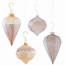 Napa Home Garden, X GLASS MODERN FACET PNDNT ORN ,SET OF 4