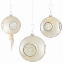 Napa Home Garden, GLASS REFLECTOR ORNAMENTS ,SET OF 3