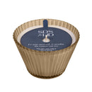 SDS HD 7oz Ribbed Cupcake Glass Candle Cocoa