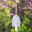Light Blue with Florals Mosaic Bell Chime