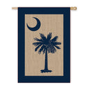 South Carolina Palmetto House Burlap Flag,13b9035