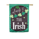 St. Patrick's Day Chalkboard House Linen Flag