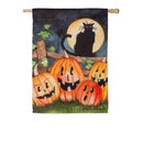 Haunting Halloween Night House Suede Flag