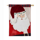 Santa Claus House Linen Flag