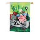 Galvanized Wagon with Succulents House Linen Flag