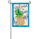 Welcome to Our Home Pineapple Garden Burlap Flag