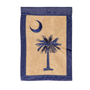 South Carolina Palmetto Garden Burlap Flag