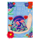 Great Day Snail Linen Garden Flag