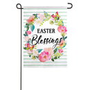 Easter Blessings Wreath Garden Linen Flag