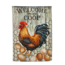 Welcome to Our Coop Garden Suede Flag