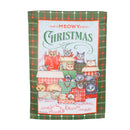 Meowy Christmas Suede Garden Flag