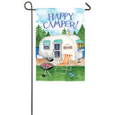 Happy Camper Garden Suede Flag
