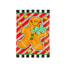 Patterned Gingerbread Man Applique House Flag