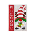 Holiday Gnome Applique House Flag