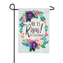 He Is Risen Floral Garden Applique Flag