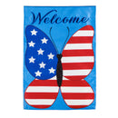 Patriotic Butterfly Garden Applique Flag