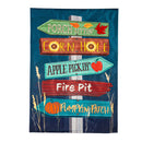 Fall Signs Garden Applique Flag