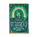 Rainbow and Shamrocks Applique Garden Flag