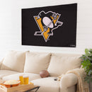 3'x5' Single Sided Flag w/ 2 Grommets, Pittsburgh Penguins