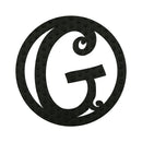 10" Pin-On Black Embossed Felt Monogram Letter G