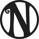 10" Pin-On Black Embossed Felt Monogram Letter N