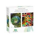 9.25"D Acrylic Circle Feeder, Rainbow Mosaic Glass,2bf7093ecm