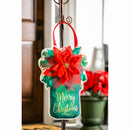 Poinsettia Mason Jar Door Decor,2dhb1471