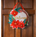 Poinsettia Welcome Wreath Door Decor,2dhb1803