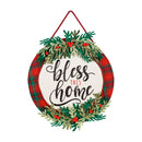 Bless this Home Plaid Door Decor