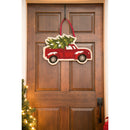 Christmas Tree Truck Hooked Door Decor,2dhp1606