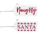 Santa, Naughty Reversible Door Tag