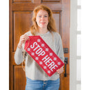 Stop Here, Nice Reversible Door Tag,2dt1786fb