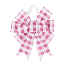 Pink Plaid Door Tag Bow