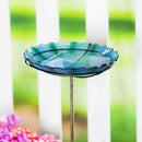 Birdbath on Stake, Sea Glass,2gb205