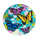 16" Glass Birdbath w/ Stand, Bountiful Butterfly