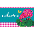 Spring Geraniums Coir Mat
