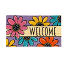 Polka Dot Daisy Welcome Coir Mat