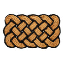 Natural Coir and Black Braided Woven Mat, 2 Asst,2rm1229