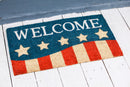 Patriotic Stripes Coir Mat,2rm370