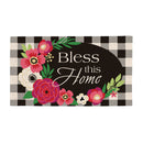 Plaid Bless This Home Coir Mat