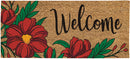 Spring Floral Welcome Flocked Sassafras Coir Switch Mat