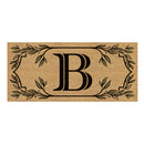 Monogram Flocked Sassafras Coir Switch Mat, Letter B