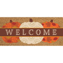 Welcome Fall Pumpkins Flocked Coir Sassafras Switch Mat