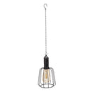 19.6" Solar Hanging Lantern with Chain and LED Bulb, Squared