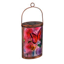 Handpainted Solar Glass Lantern, Butterfly Prints