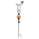 44.5"H Solar Rain Gauge Garden Stake, Orange,2sp6157b