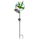 36.25"H Chasing Light Solar Garden Stake, Hummingbird