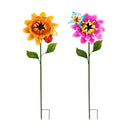 38.25"H Secret Solar Flower Garden Stake, 2 ASST,2sp6589