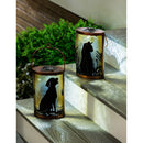 Handpainted Solar Glass Lantern, Dog,5.91"x3.74"x9.45"inches